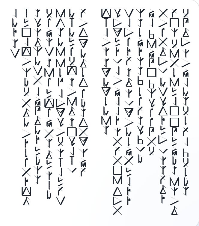 Result based on runic alphabet